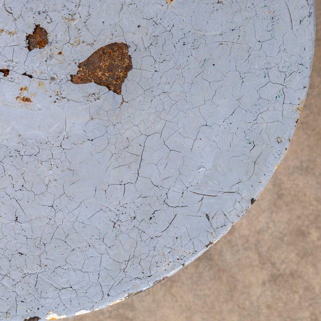 French Grey Metal Outdoor Gueridon Table, 1950s For Sale - Image 4 of 8