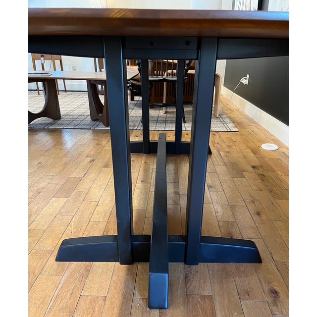 Custom Tiger Maple Dining Table With Trestle Base Chairish