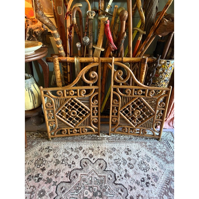 Late 19th Century Antique 1800s Victorian Stick and Ball Architectural Fretwork Corner Corner Brackets With Brass Hardware For Sale - Image 5 of 11