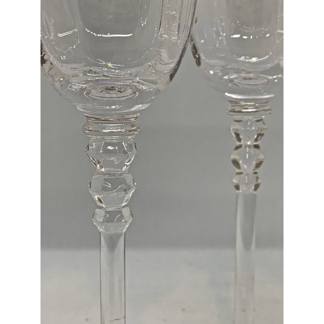 Art Deco Vintage Sonata Gold Rim a New by Mikasa Tall Stemmed 24k Cordial Glasses - Set of 4 For Sale - Image 3 of 7
