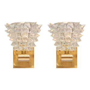 Murano Glass Rostrate Iridescent Sconces