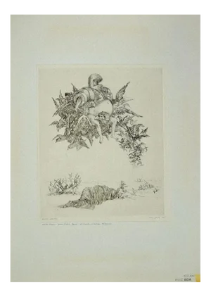 Leo Guida, In the Desert, Etching, 1972