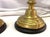 Brass Antique French Art Nouveau Embossed Brass Candlestick Lamps- A Pair For Sale - Image 8 of 18
