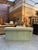 This antique, weathered sideboard has been fully restored. It features a weathered green front, a top and a body made of...