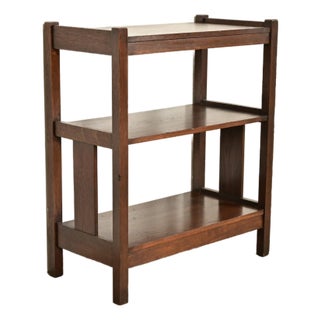 Lifetime Furniture Antique Mission Oak Arts and Crafts Bookcase or Magazine Rack, Circa 1910 For Sale