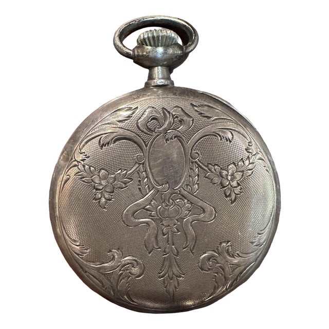 Omega Pocket Watch in Silver For Sale