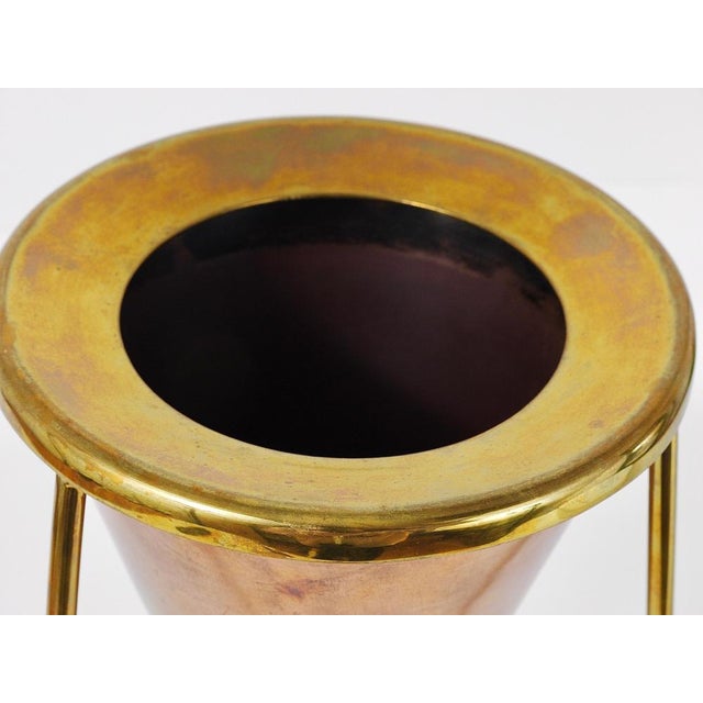 Copper & Brass Tripod Floor Ashtray attributed to Carl Auböck, Austria, 1950s For Sale - Image 16 of 18