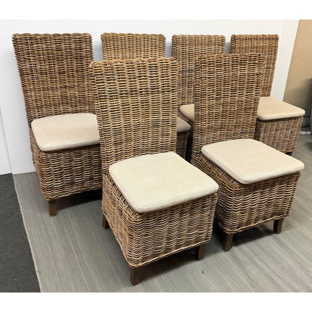 Restoration Hardware Restoration Hardware Provence High-Back Outdoor Dining Side Chairs, Set of Six For Sale - Image 4 of 14