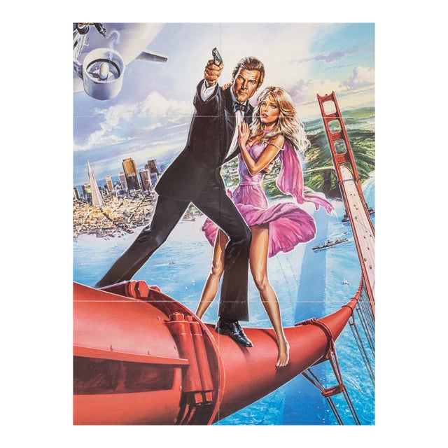 A View to a Kill Starring Roger Moore, Film Poster, Framed For Sale