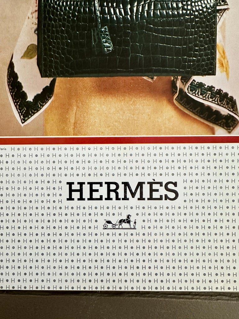 1963 French Mid-Century Vintage Hermès Advertisement Print, Green