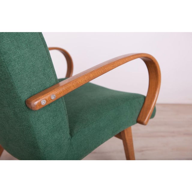 Green Model 53 Chair by Jaroslav Smidek for Ton, 1960s For Sale - Image 8 of 12
