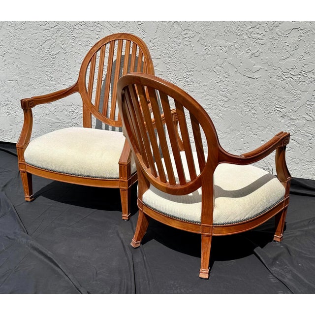 2010s Pair of Teak Occasional Chairs By David Sutherland Furniture For Sale - Image 5 of 13