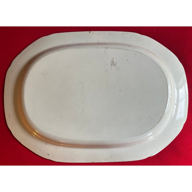 Large Antique 19th Century Davenport Blue & White Porcelain Platter With Chinoiserie Decoration For Sale - Image 9 of 11