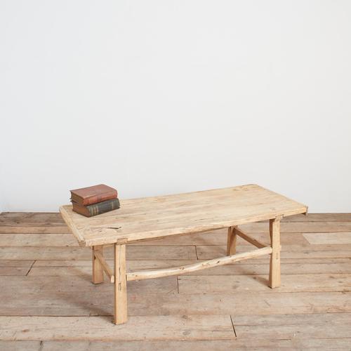 Antique Rustic Elm Coffee Table, 1920s For Sale - Image 9 of 9