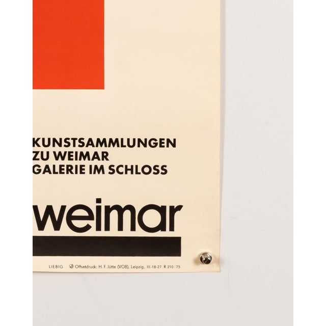 Bauhaus Weimar Exhibition Poster by Artur Liebig, 1968 For Sale - Image 6 of 9