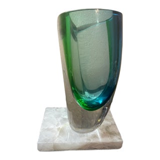 Signed Goran Warff for Kosta Boda Sweden 8” Mirage Sommerso Vase For Sale