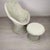 Set of Vintage White Rattan Armchair and Table For Sale - Image 9 of 18