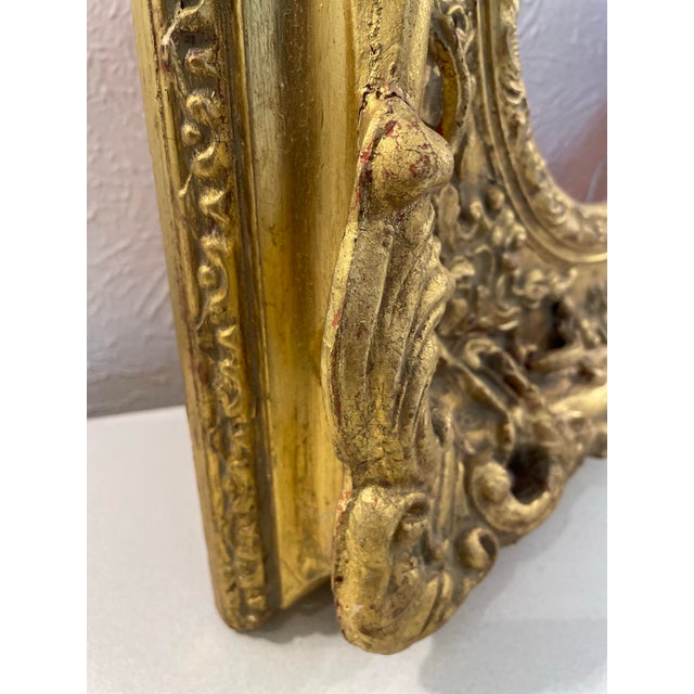 Antique Gold Gilt Rococo-Style Ornate Vintage Frame For Sale - Image 9 of 12