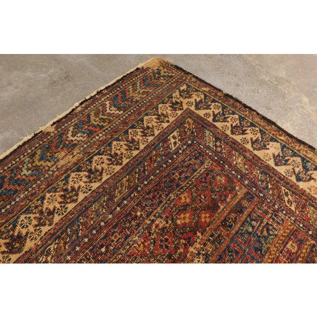 Textile Distressed Antique Sumac Rug. For Sale - Image 7 of 13
