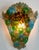 A delightful and colorful Murano glass sconce. This is one of six in my collection and each has its own color story.