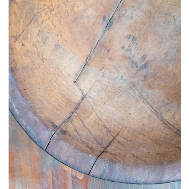 19th or 20th Century Large 30" Primitive Elm Carved Dough Bowl For Sale - Image 15 of 18