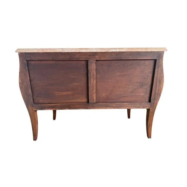 Brown Pair of Spanish Bombe Chests With Portuguese Marble Tops For Sale - Image 8 of 15