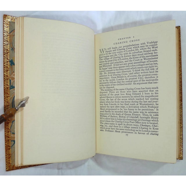Tan Early 20th Century Leather Book, p.h. Ditchfield's London's West End. For Sale - Image 8 of 13