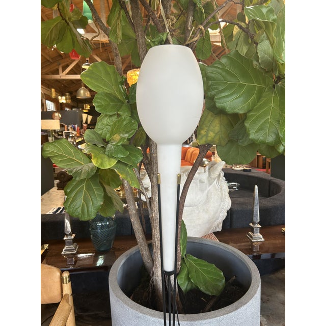 Mid-Century Modern 1950s Floor Lamp With Marble Base Attributed to Stilnovo, 1950s For Sale - Image 3 of 6