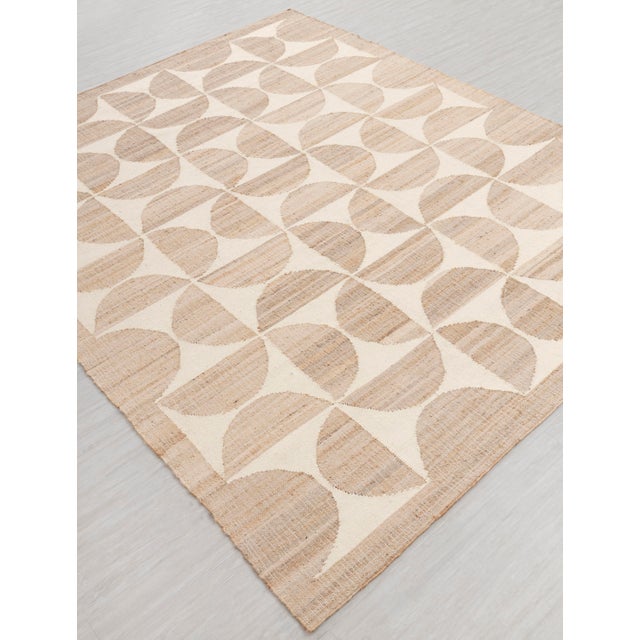Natural Jute Cream Hand Woven Premium Quality Boho Style Rug 4x6Ft. For Sale - Image 13 of 18