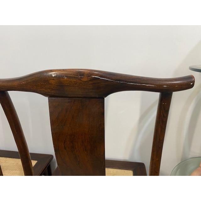 Chestnut Chinese Hat Dining Side Chairs - Set of 4 For Sale - Image 8 of 11