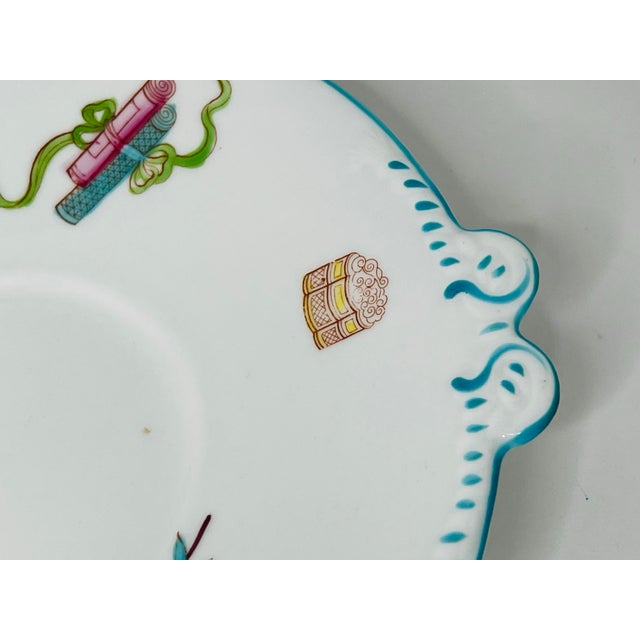 Minton Aesthetic Chinoiserie Dessert Handled Plate For Sale In Chicago - Image 6 of 12