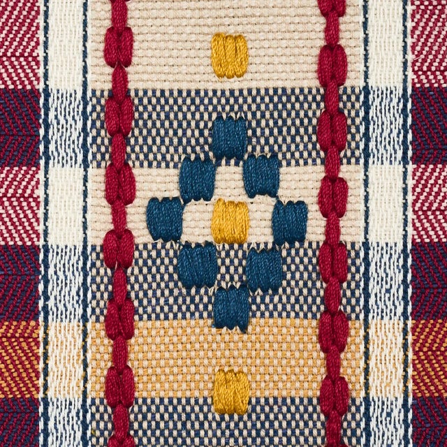 Full width remnant measures 53.5" wide x 21" long - slightly larger than 1/2 yard. Handwoven of hand-dyed cotton and jute...