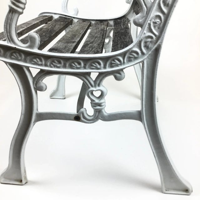 Vintage Cast Iron Garden Bench For Sale In Portland, ME - Image 6 of 13