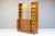 Oak cupboard and bookcase with sliding glass doors H 207cm x W 153 cm x D 40cm
