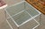 Late 20th Century Pair of Vintage Kjaerholm Style Tapered Metal and Glass Side End Tables For Sale - Image 5 of 7