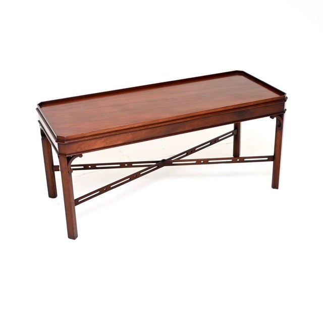 Vintage English Georgian Coffee Table, 1930s For Sale - Image 9 of 9