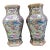 Chinese Famille Rose Medallion Bird & Flower Design Wall Pocket Vase Pair For Sale