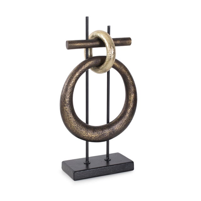 Boquin Circle Sculpture in Polyresin For Sale - Image 9 of 11