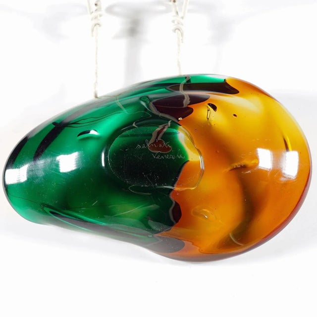 Vintage Murano Glass Bowl by Salviati & C., 1960s For Sale - Image 6 of 8