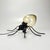 1960s Italian Brutalist Iron and Murano Amber Glass Spider Wall Lamp, 1960s For Sale - Image 5 of 10