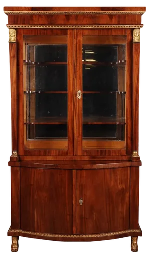 19th Century French Empire Style Mahogany Vitrine