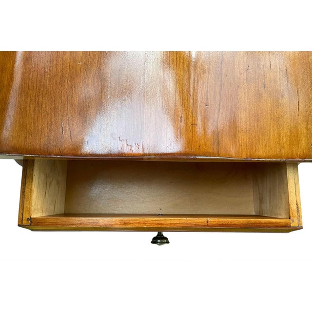 Mid 20th Century Vintage Walnut Pennsylvania Windsor Writing Chair With Two Drawers For Sale - Image 14 of 18