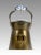Metal Vintage Brass Coal Scuttle With Blue and White Delft Porcelain Handle and Brass Lion Head Accents For Sale - Image 7 of 11