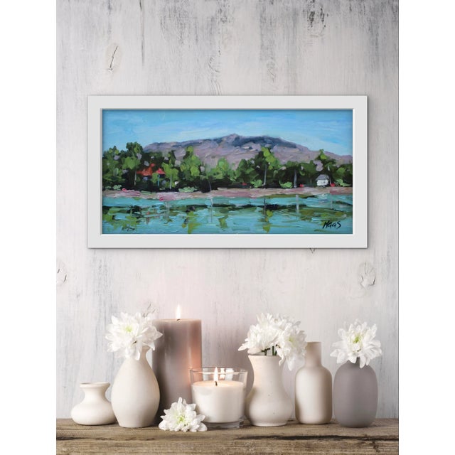 Textile Expressionist Oil Landscape Painting For Sale - Image 7 of 7