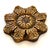 the stylized carved wooden rosette centering a circular reserve surrounded by a wreath of scrolled acanthus leaves all in...