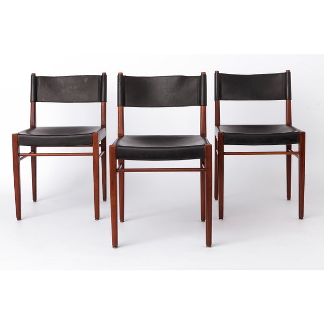 Dining Chairs in Teak by Helmut Magg for Deutsche Werkstätten, 1960s, Set of 3 For Sale - Image 9 of 9