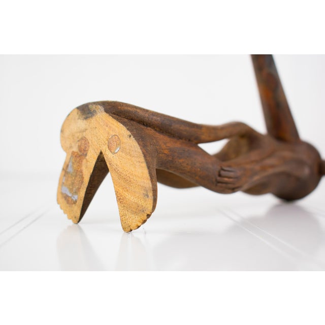 Postmodern Absctract Sculptural Form - Carved Wood and Copper For Sale - Image 14 of 17