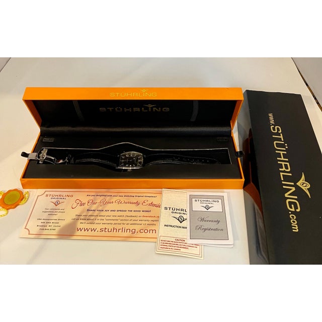 Stuhrling Brand New Watch with Box Paper and Leather Belt For Sale - Image 14 of 18