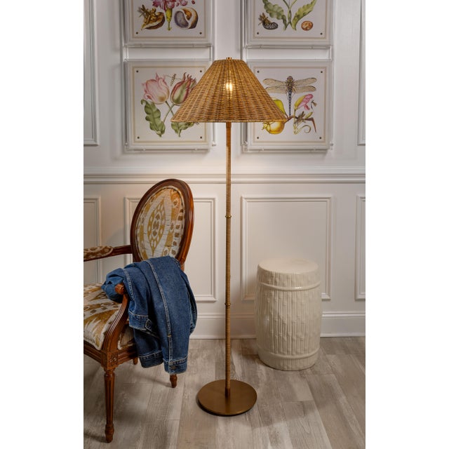 Name: Malibu Rattan Floor Lamp Size: 61"H x 21" dia The Malibu floor lamp is inspired by the casual, yet modern style of...