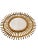 Mid-Century Modern Vintage Italian Rattan Bamboo Sunburst Mirror With Brass Accents For Sale - Image 3 of 14